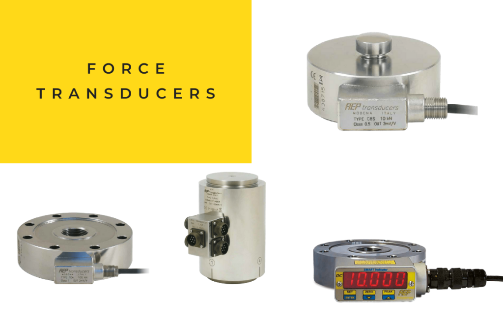 force transducers - piezoelectric sensors - strain gauge sensors